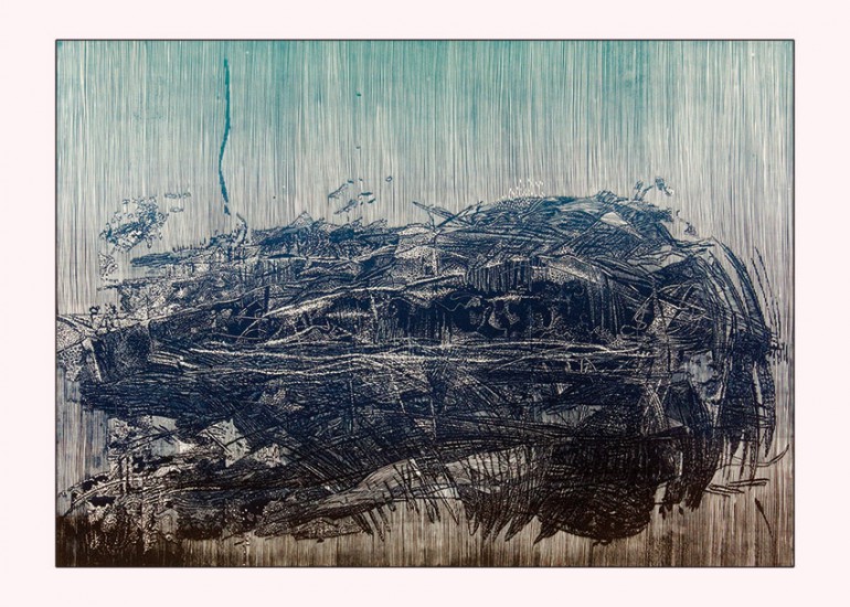Lying in Grass | linocut | 50×70 cm